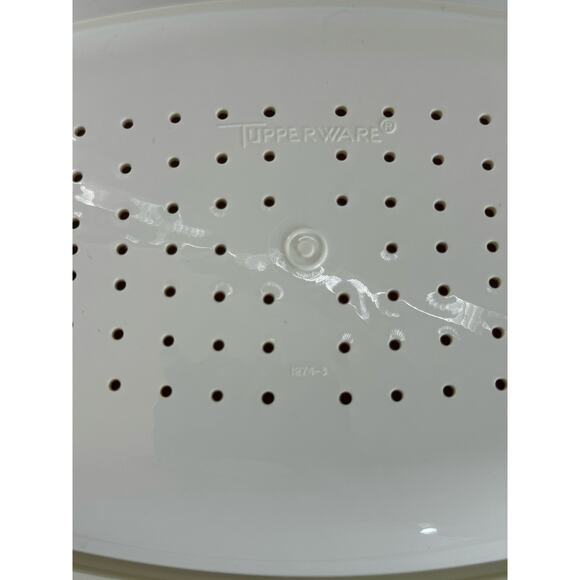 Tupperware Vintage Harvest Gold Microwave 3 Piece Rice Vegetable Steamer - Picture 6 of 6